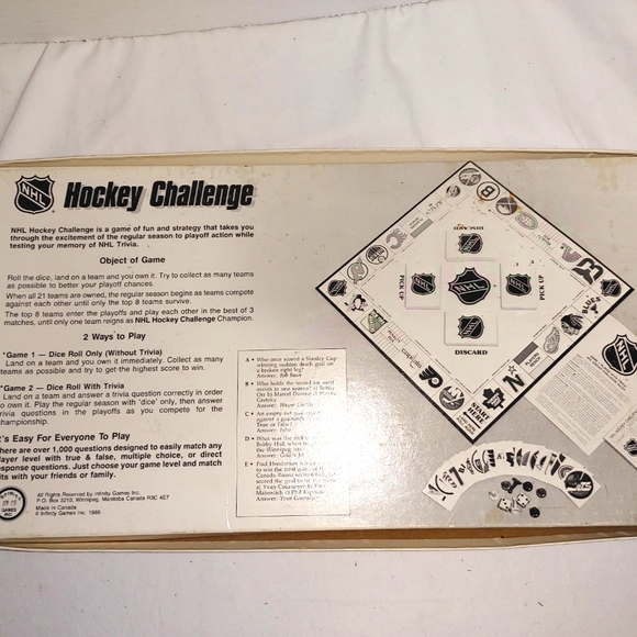 Vintage 1980s Hockey Challenge Trivia Game - Picture 4 of 5